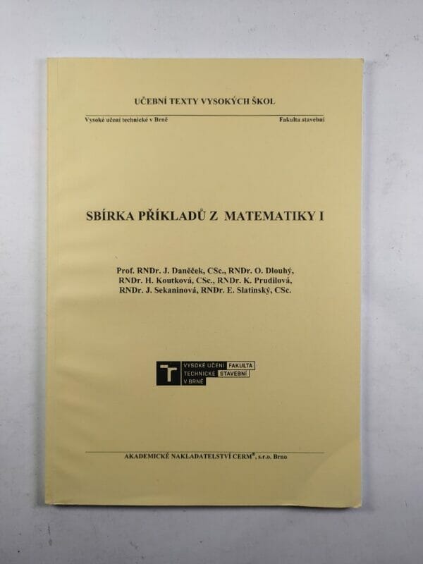 Sbírka příkladů z matematiky I. - Obrázek 1